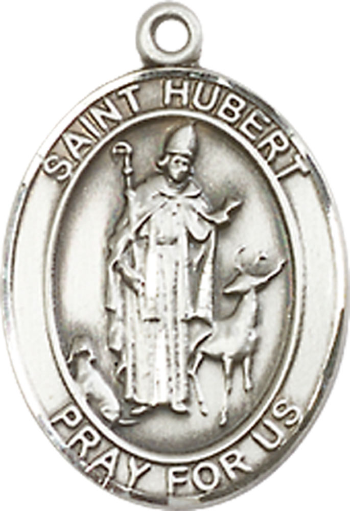Sterling Silver Saint Hubert of Liege Medal