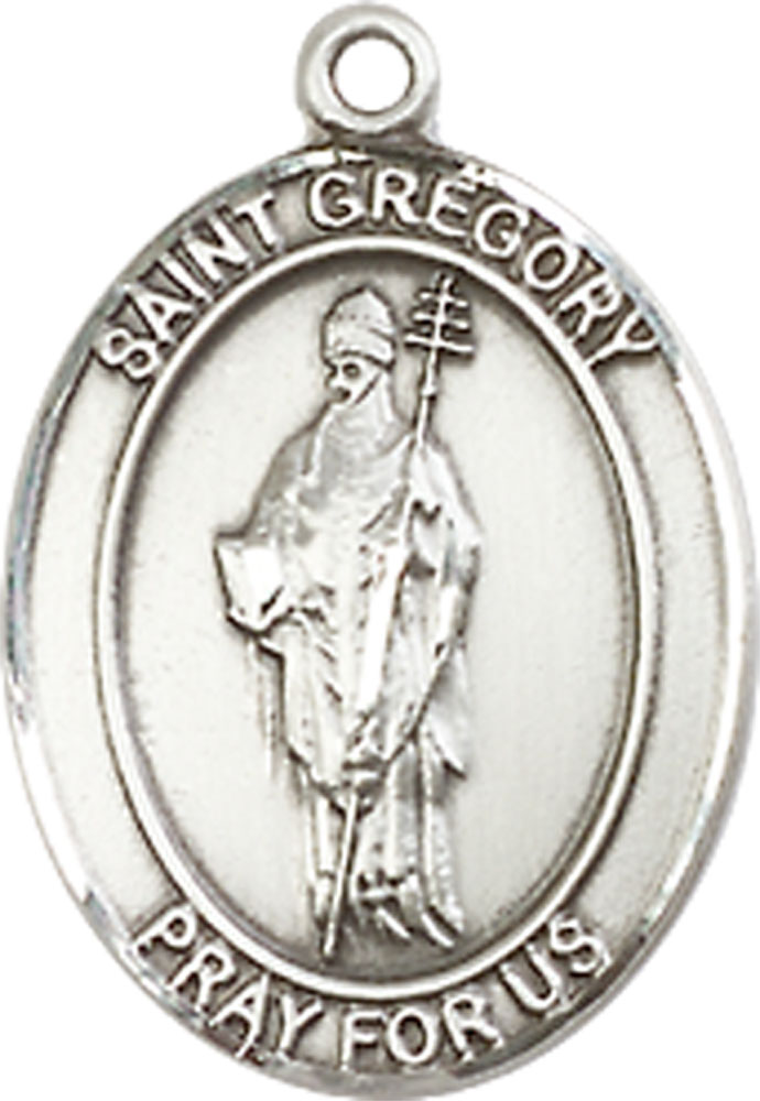 Sterling Silver Saint Gregory the Great Medal - With Box