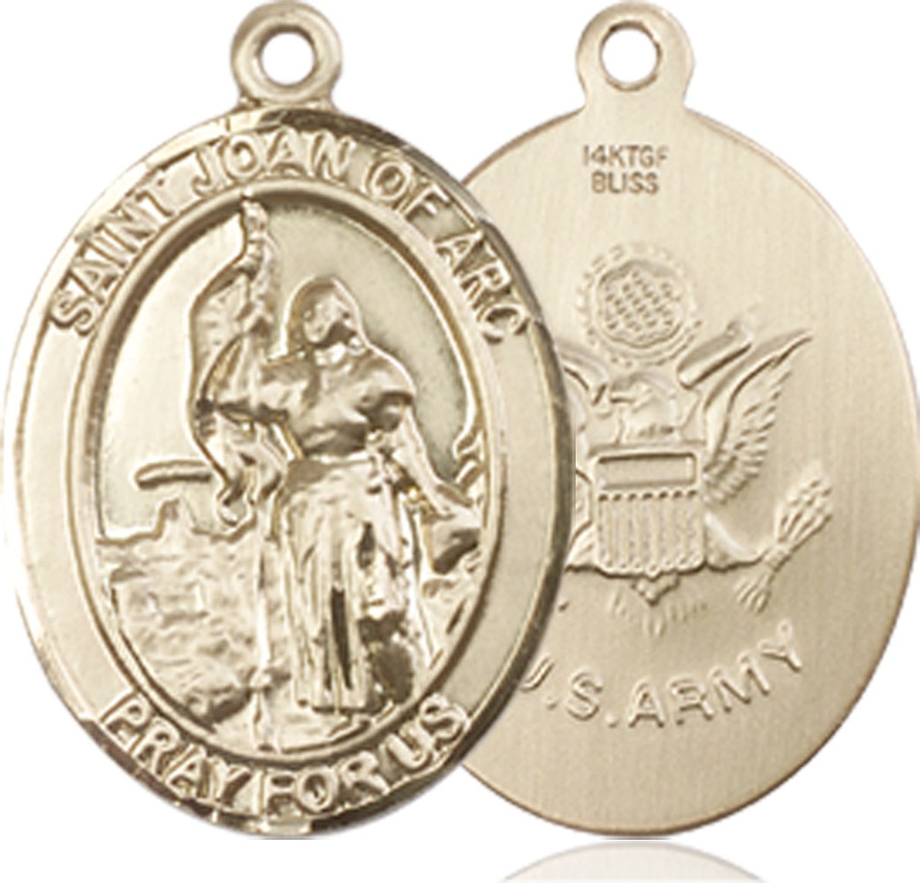 14kt Gold Filled Saint Joan of Arc Army Medal