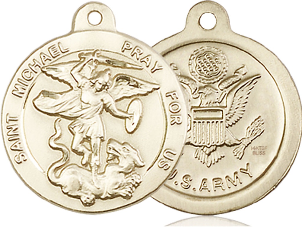 14kt Gold Filled Saint Michael Army Medal