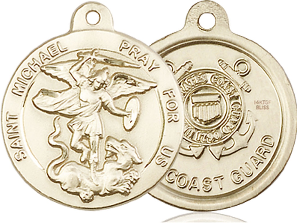 14kt Gold Filled Saint Michael Coast Guard Medal