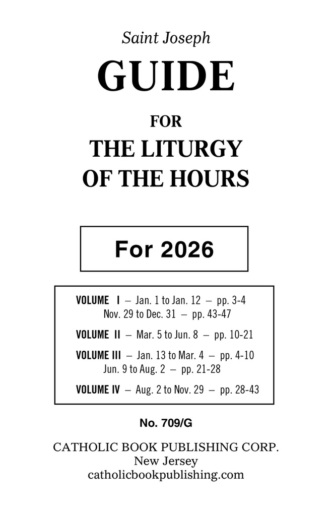 Liturgy Of The Hours Guide (Large Type)