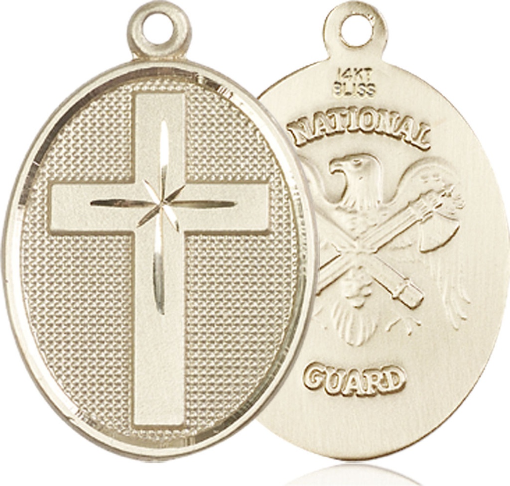 14kt Gold Cross National Guard Medal