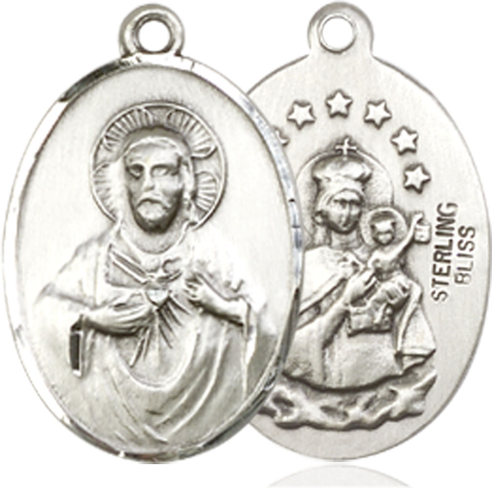Sterling Silver Scapular Medal