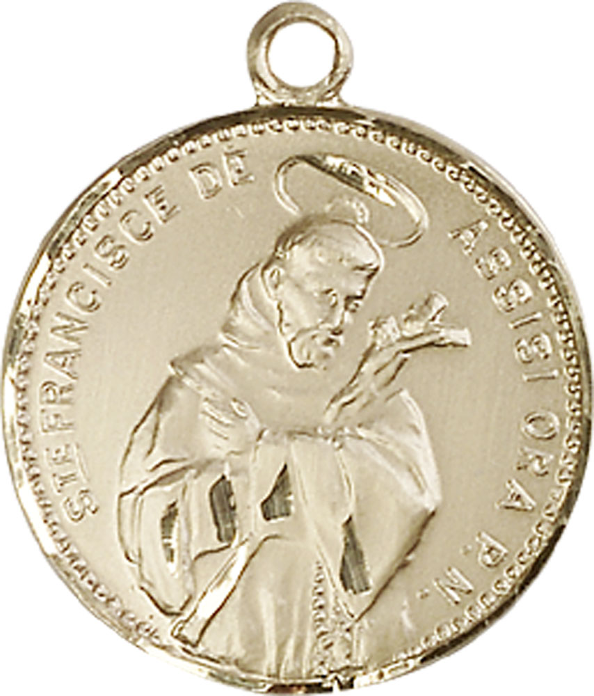 14kt Gold Filled Saint Francis of Assisi Medal