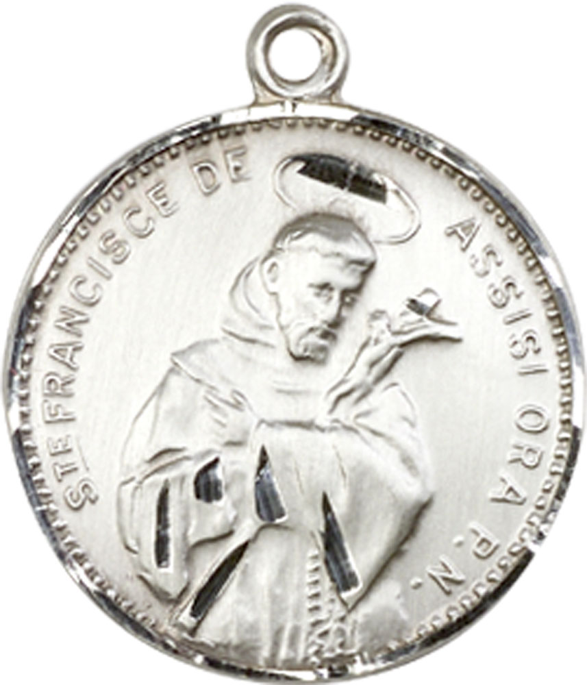Sterling Silver Saint Francis of Assisi Medal