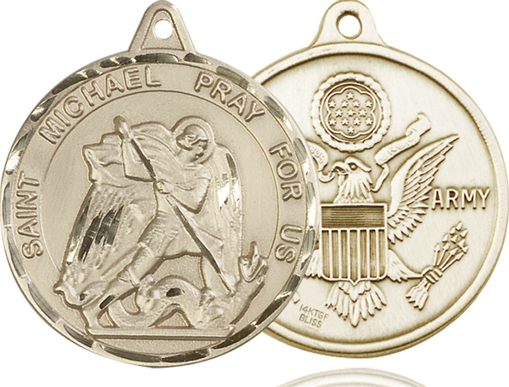 14kt Gold Filled Saint Michael Army Medal