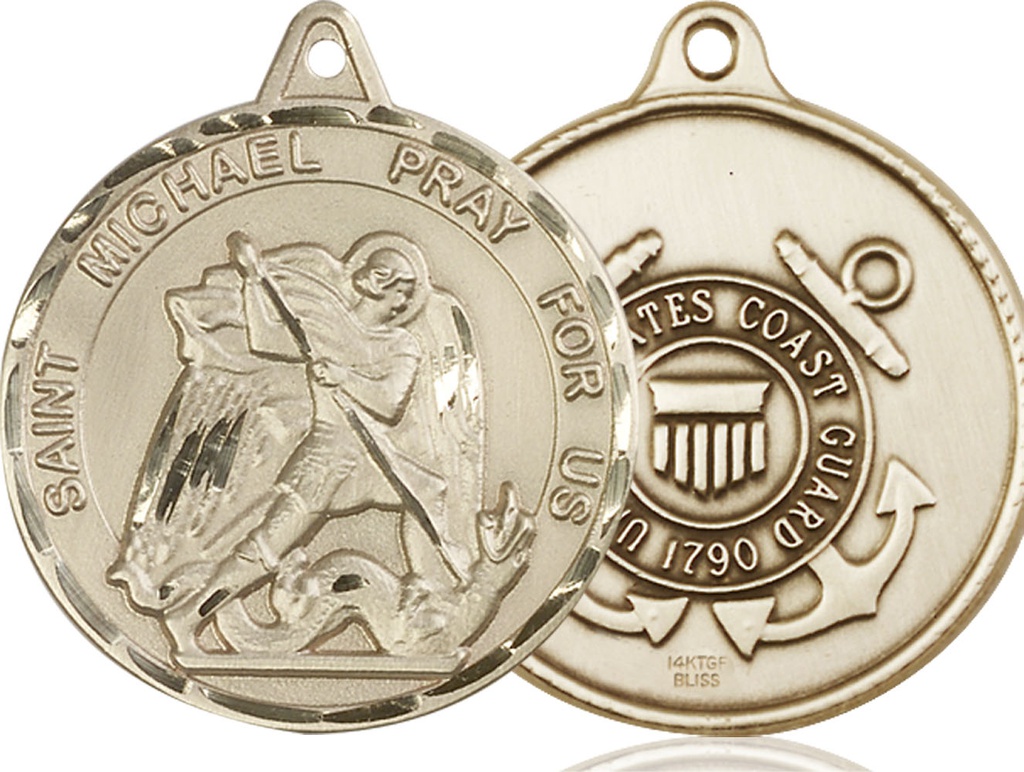 14kt Gold Filled Saint Michael Coast Guard Medal