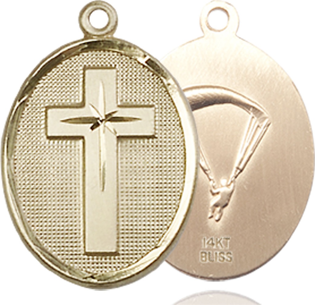14kt Gold Cross Paratroopers Medal