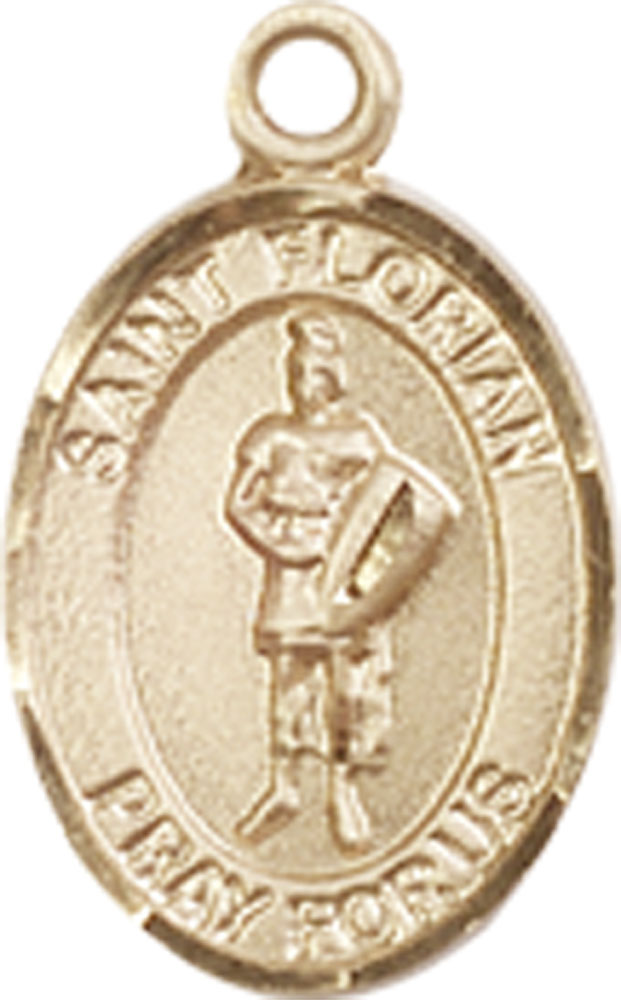 14kt Gold Saint Florian Medal