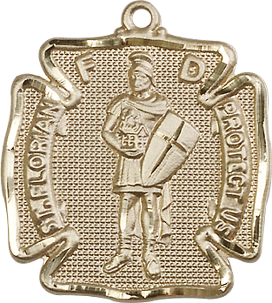 14kt Gold Saint Florian Medal