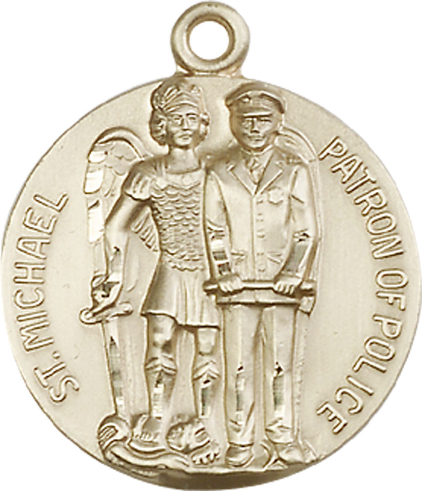 14kt Gold Saint Michael the Archangel Medal