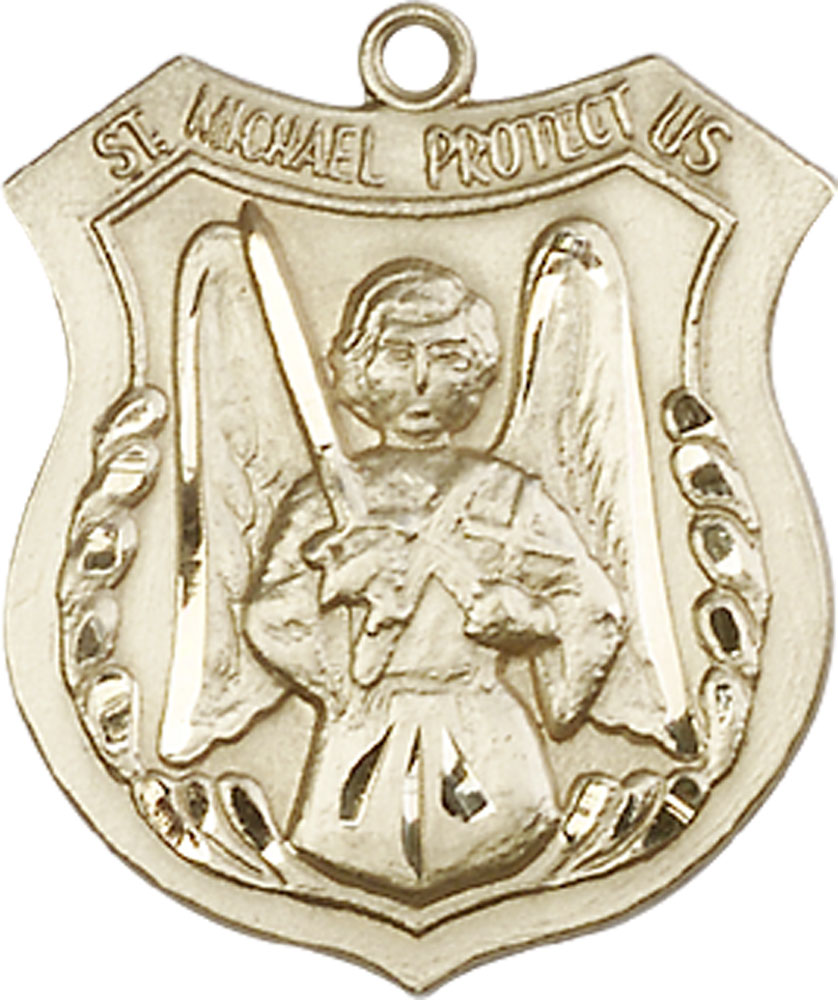 14kt Gold Saint Michael the Archangel Medal
