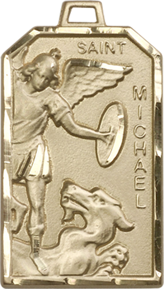 14kt Gold Saint Michael the Archangel Medal
