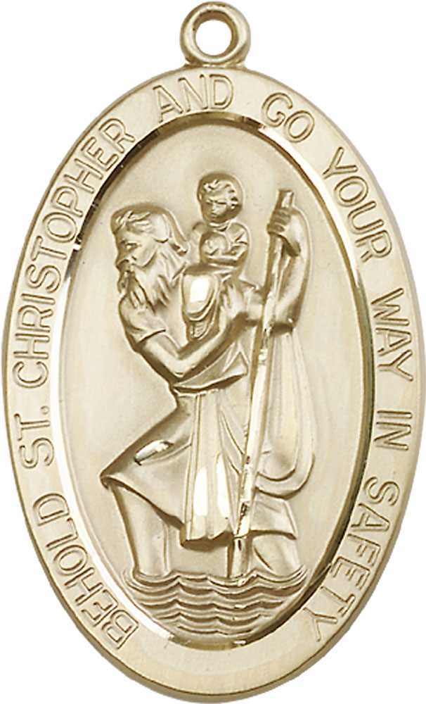 14kt Gold Saint Christopher Medal