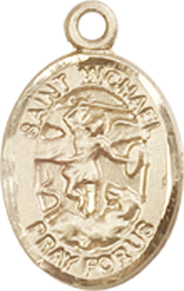 14kt Gold Saint Michael the Archangel Medal