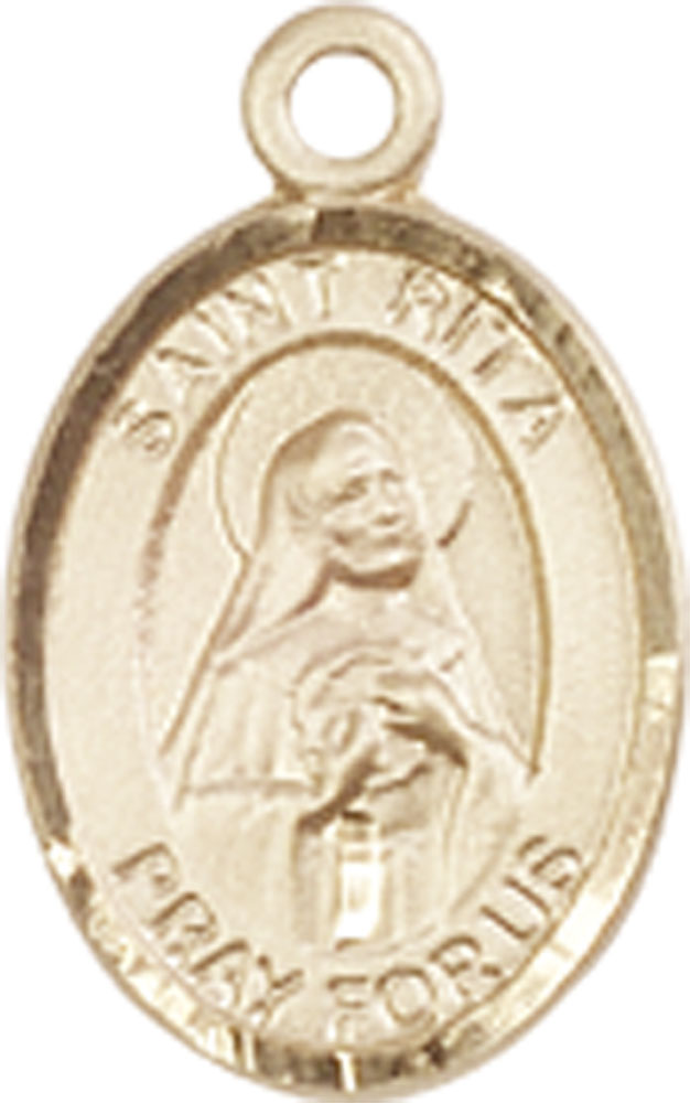 14kt Gold Saint Rita of Cascia Medal