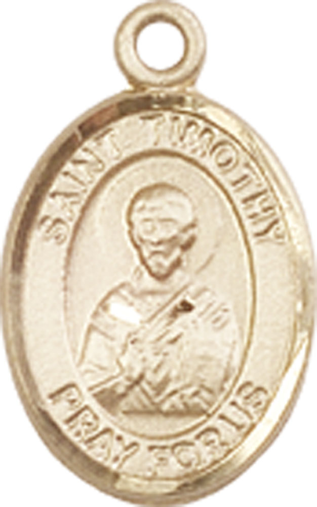 14kt Gold Saint Timothy Medal