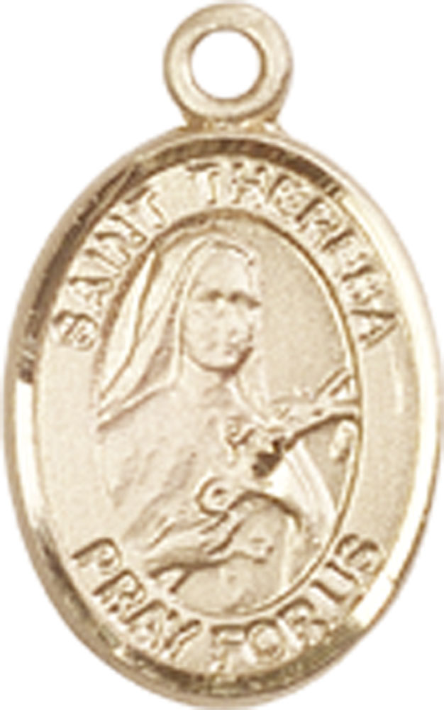 14kt Gold Saint Theresa Medal