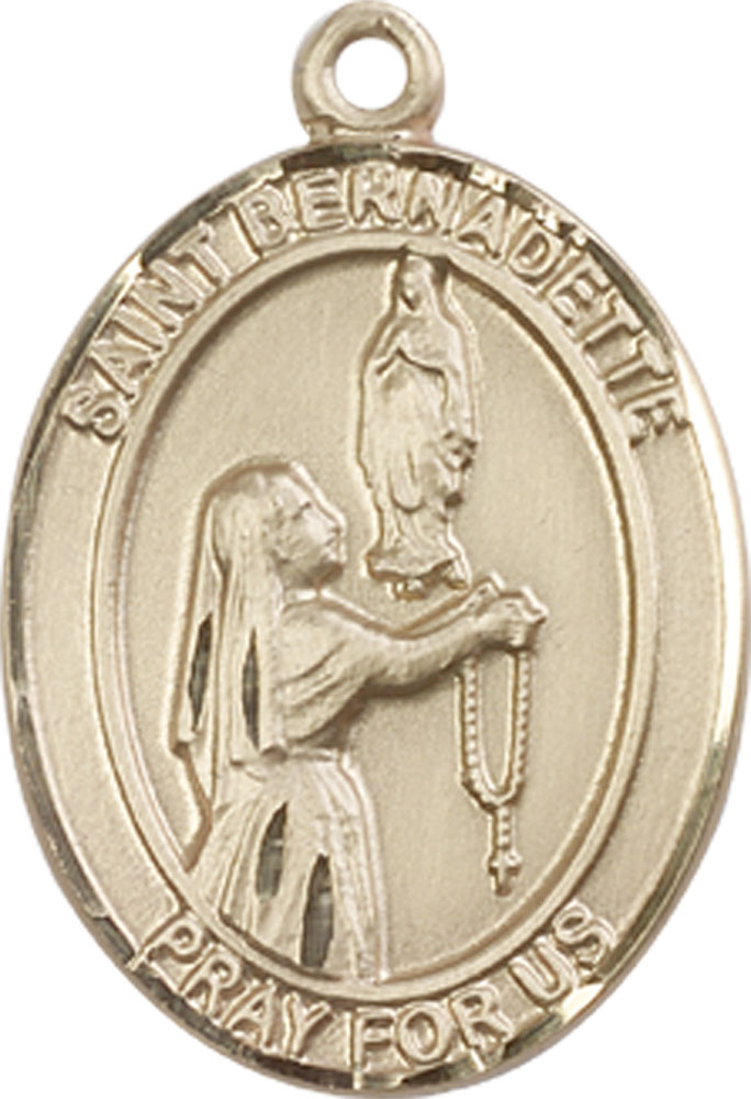 14kt Gold Saint Bernadette Medal