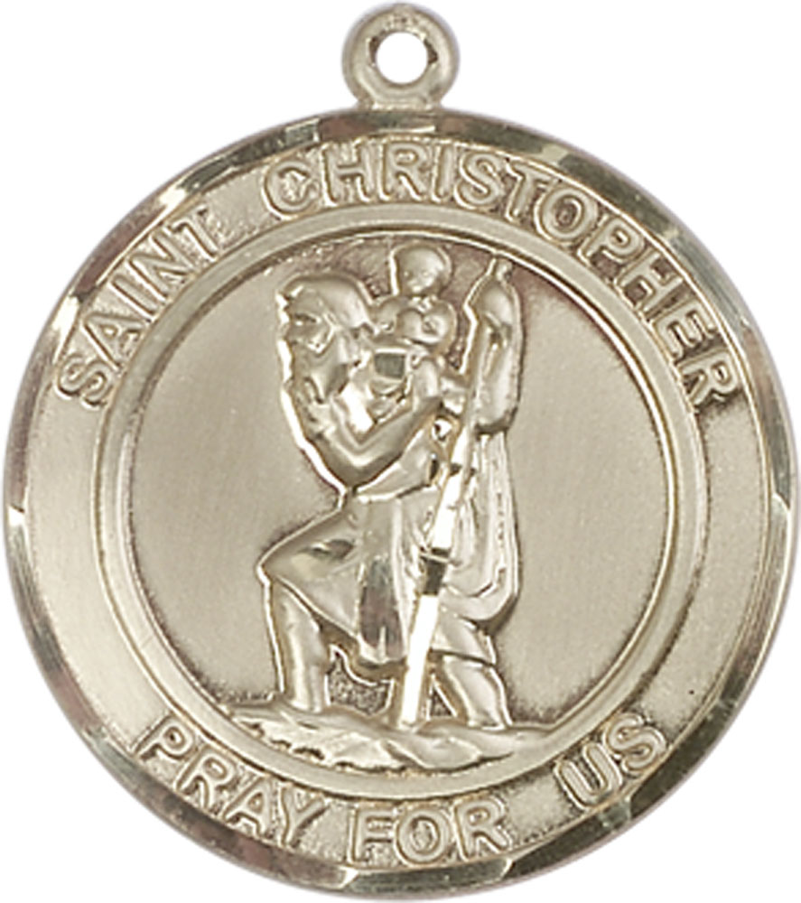 14kt Gold Saint Christopher Medal