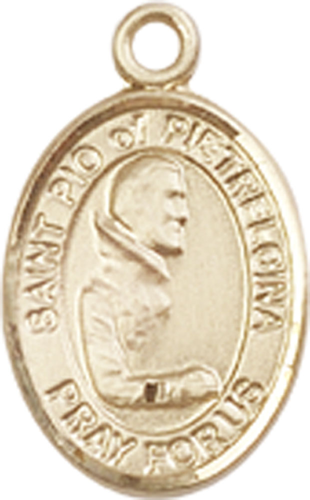 14kt Gold Saint Pio of Pietrelcina Medal