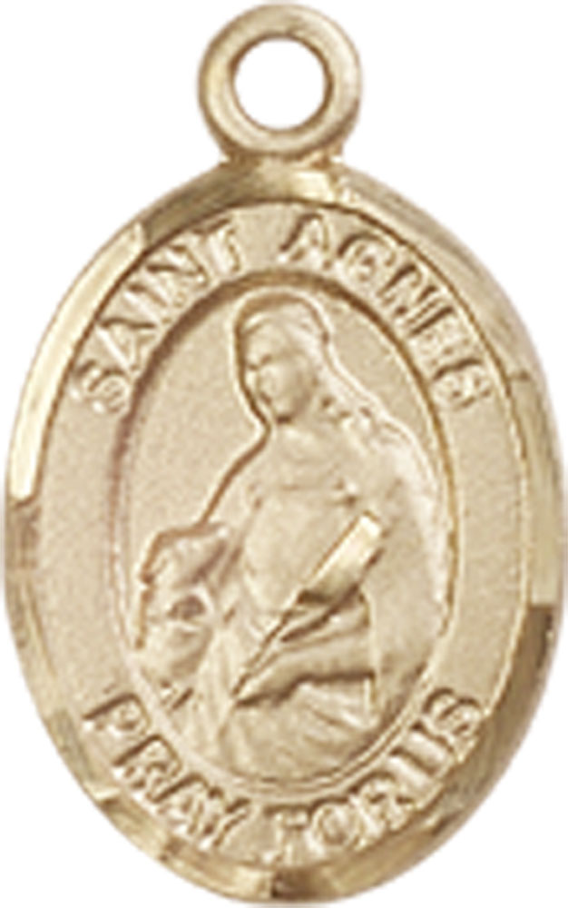 14kt Gold Saint Agnes of Rome Medal