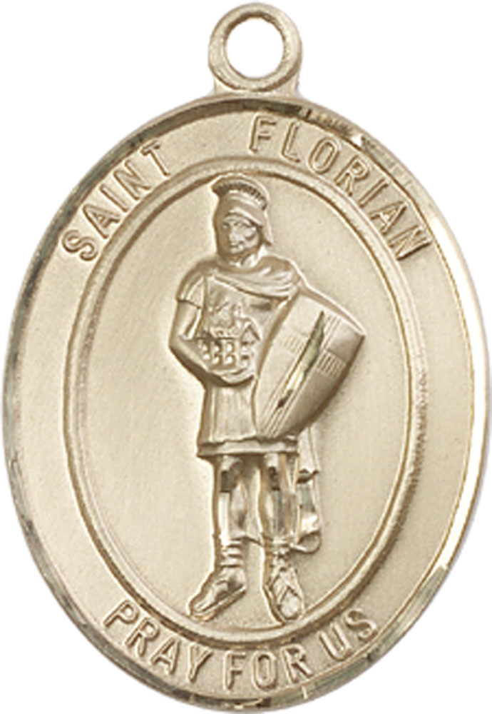 14kt Gold Saint Florian Medal