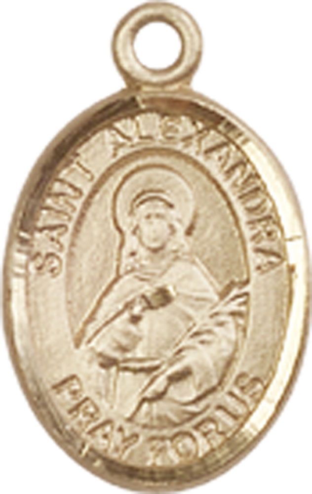 14kt Gold Saint Alexandra Medal