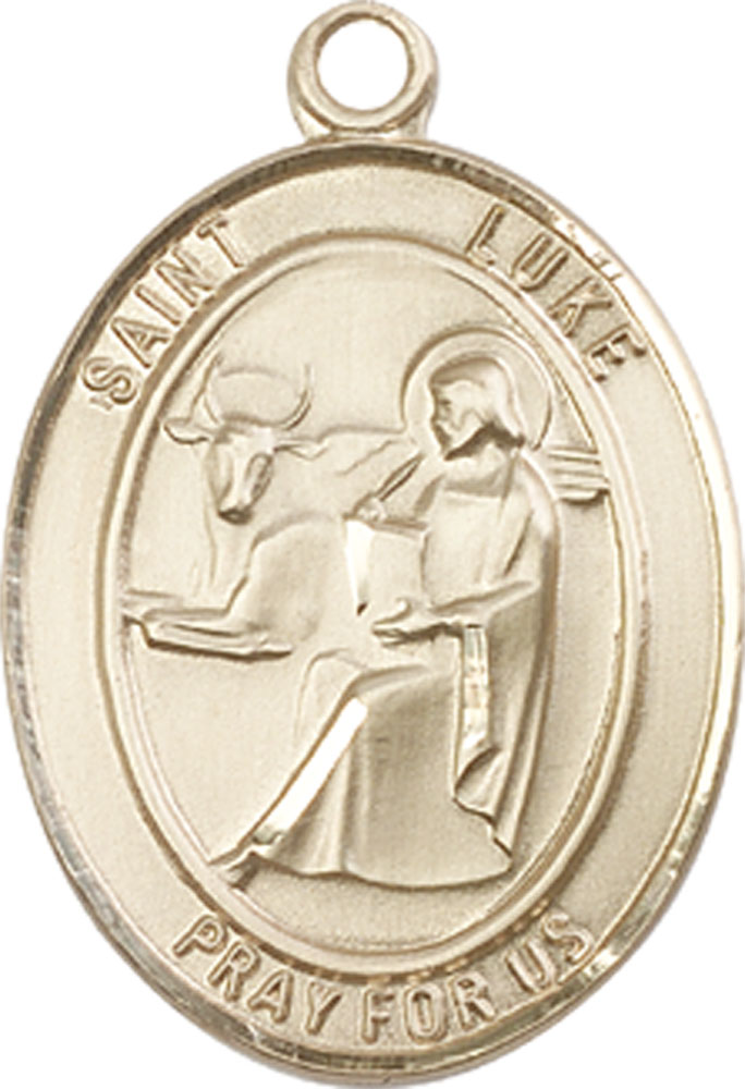 14kt Gold Saint Luke the Apostle Medal