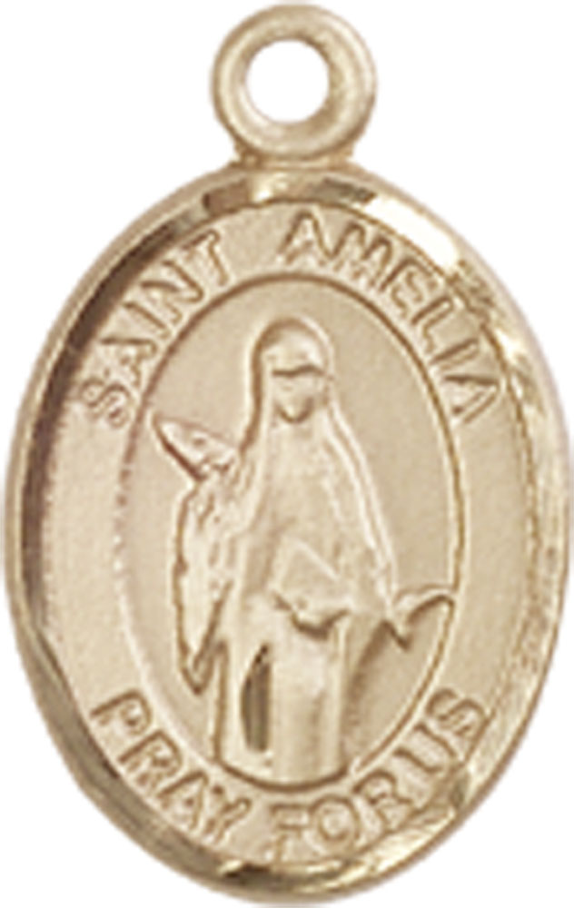 14kt Gold Saint Amelia Medal