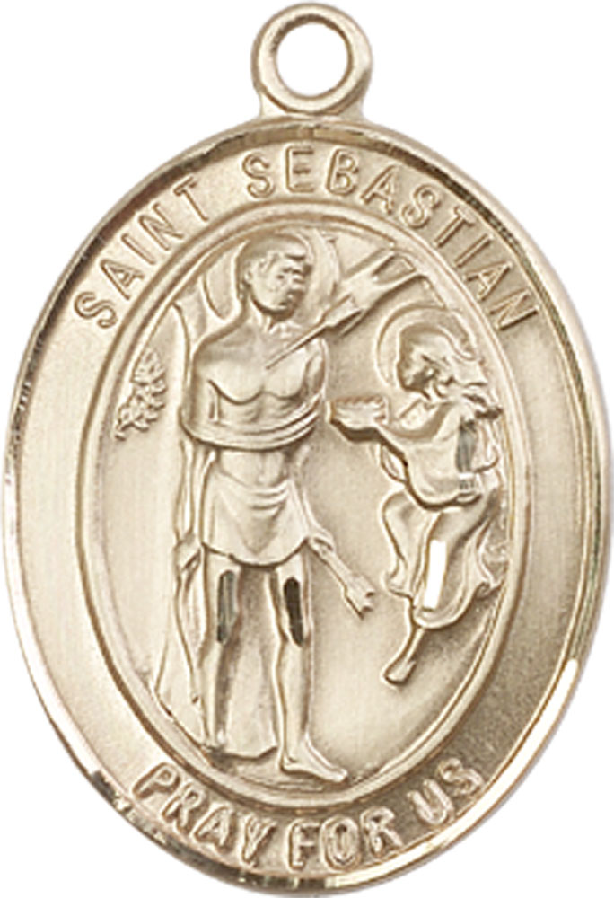 14kt Gold Saint Sebastian Medal