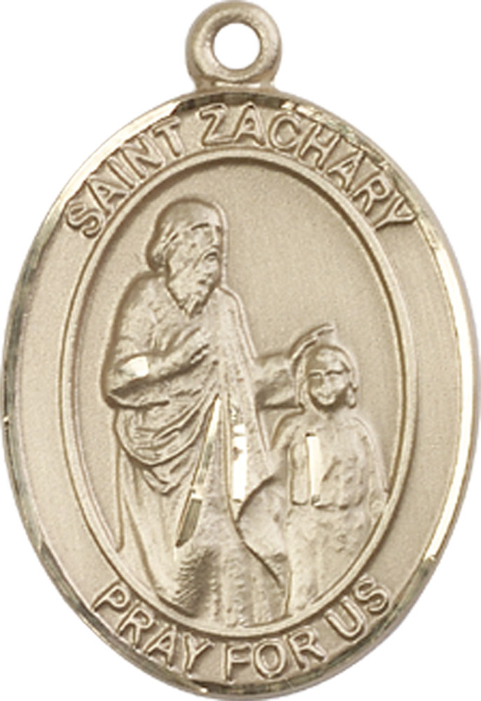 14kt Gold Saint Zachary Medal