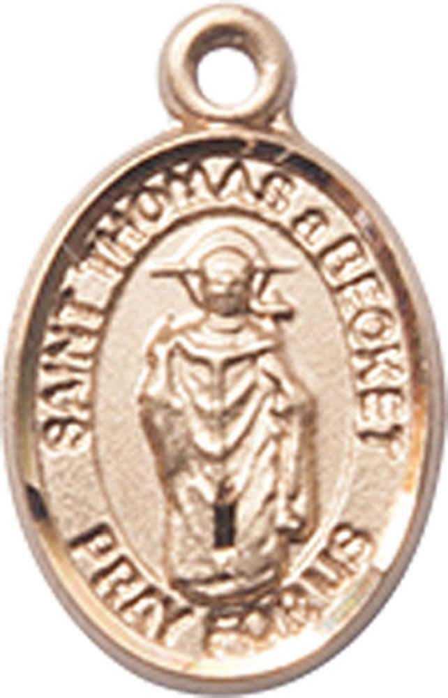 14kt Gold Saint Thomas A Becket Medal
