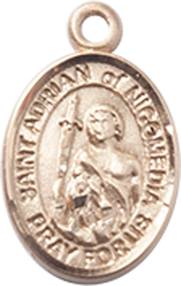 14kt Gold Saint Adrian of Nicomedia Medal