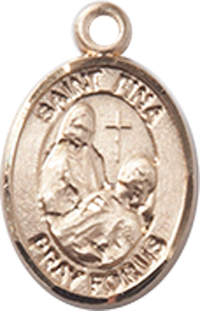 14kt Gold Saint Fina Medal