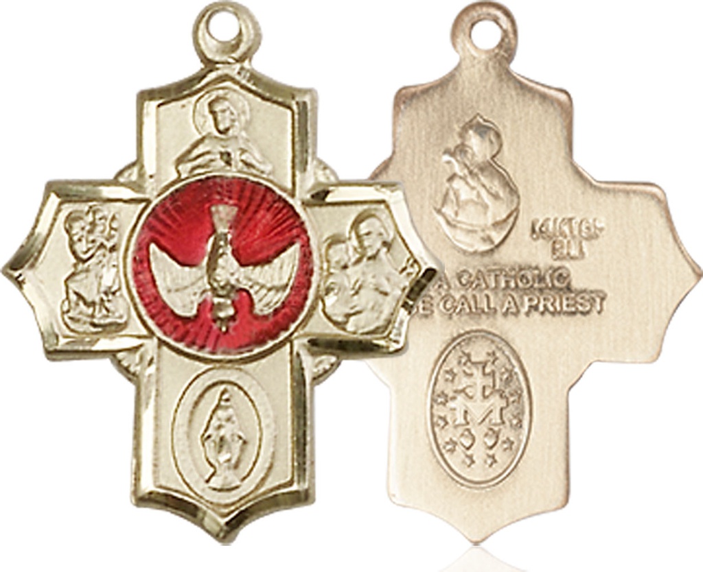 14kt Gold Filled 5-Way Medal