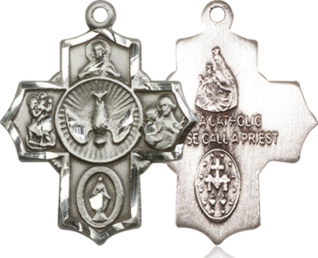 Sterling Silver 5-Way Medal