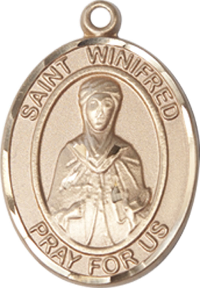 14kt Gold Filled Saint Winifred of Wales Medal
