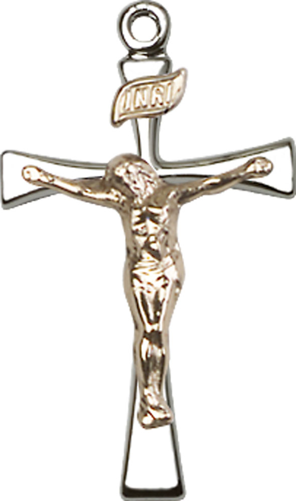 Two-Tone GF/SS Maltese Crucifix Medal