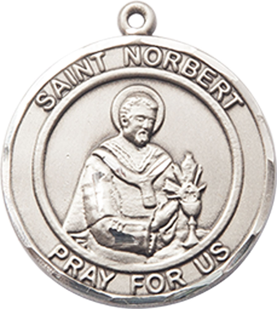 Sterling Silver Saint Norbert of Xanten Medal