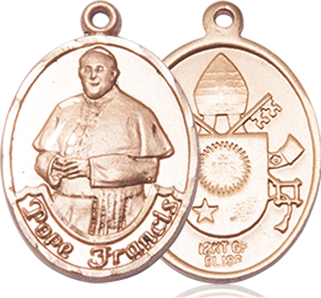 14kt Gold Filled Pope Francis Medal