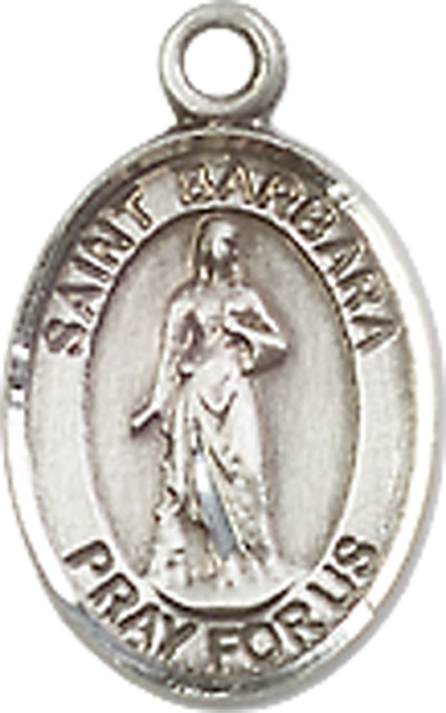 Sterling Silver Saint Barbara Medal