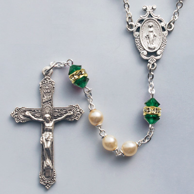 Emerald Birthstone Rosary