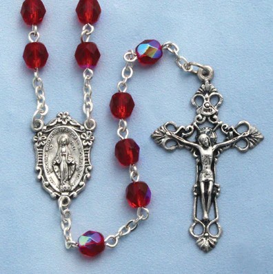 Birthstone Rosary Garnet 6mm