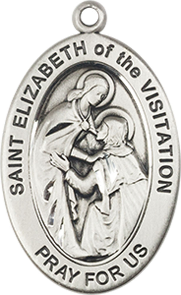 Sterling Silver Saint Elizabeth of the Visitation Medal