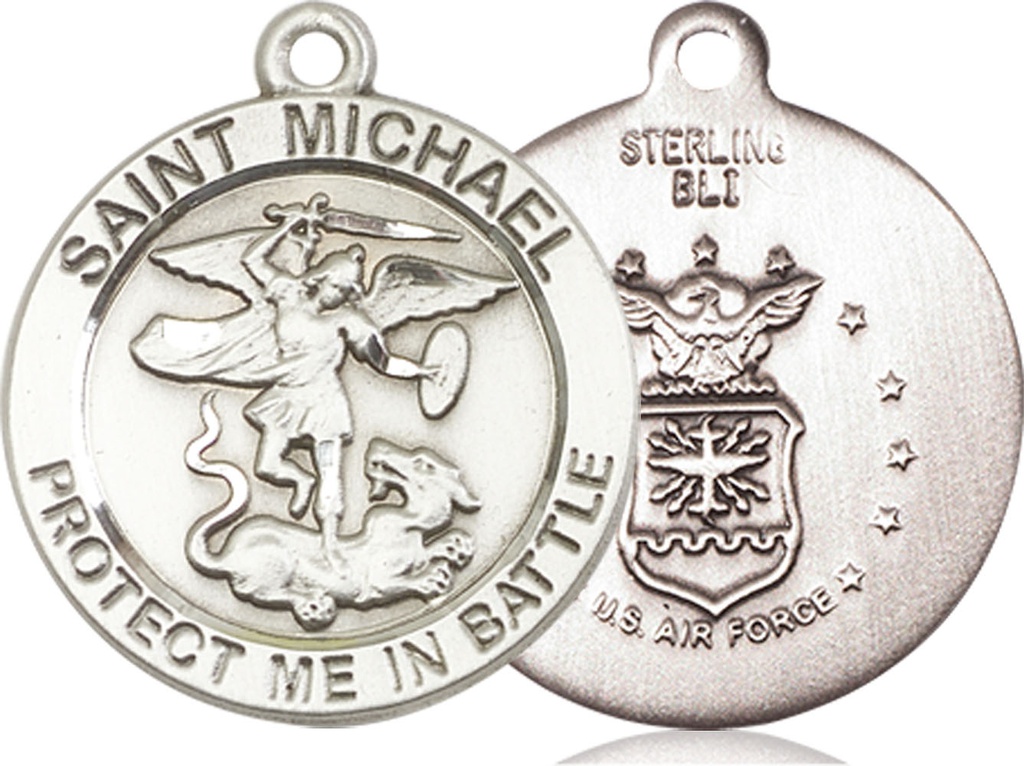 Sterling Silver Saint Michael National Guard Medal