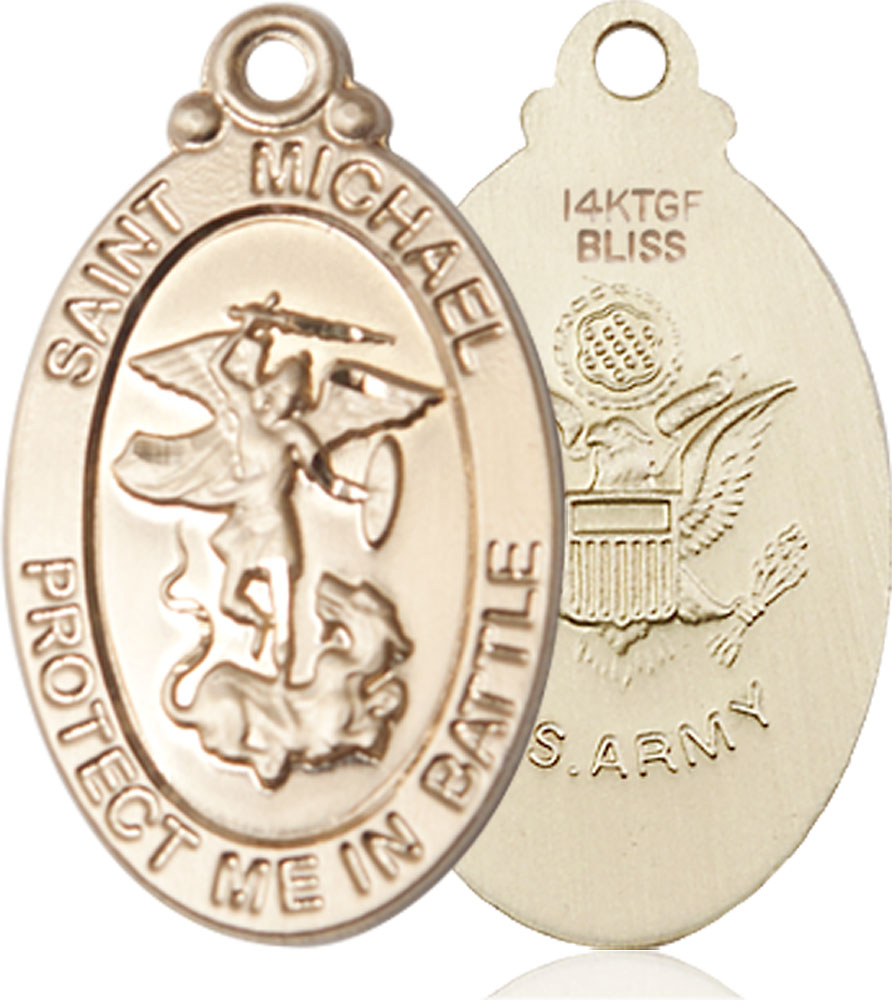 14kt Gold Filled Saint Michael Army Medal