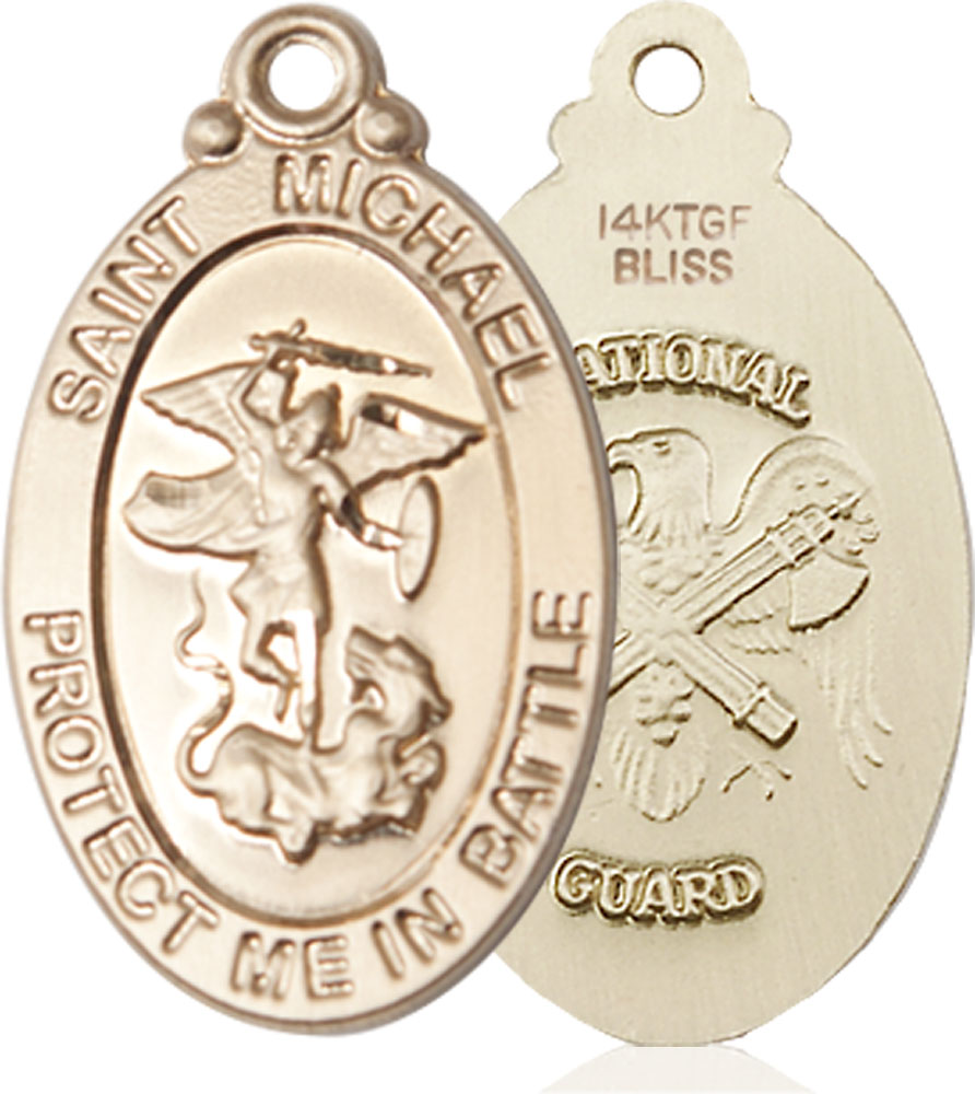 14kt Gold Filled Saint Michael National Guard Medal