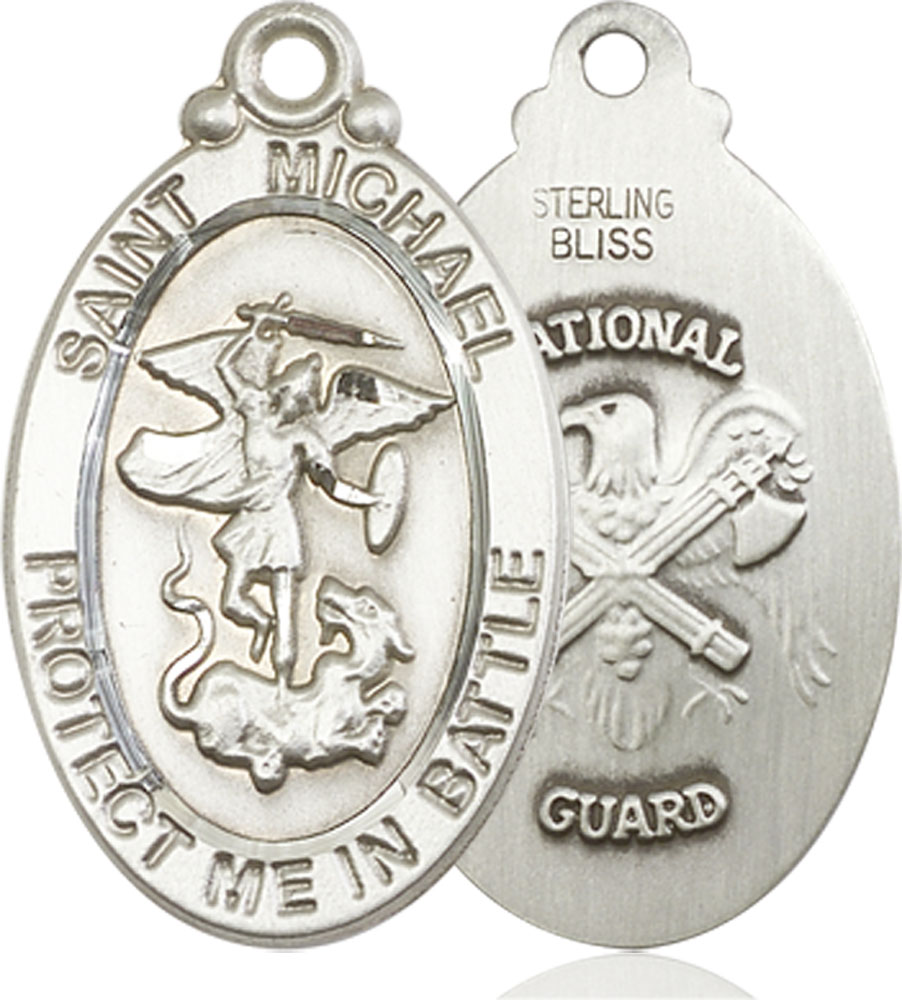 Sterling Silver Saint Michael National Guard Medal